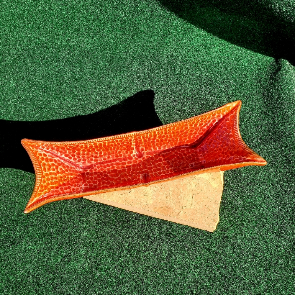 Vintage Midcentury Modern Ceramic Vase or Planter Hollywood Regency 14in Length